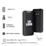 PT-226 10000 mAh Işıklı Kendinden Kablolu Powerbank - Görsel 5
